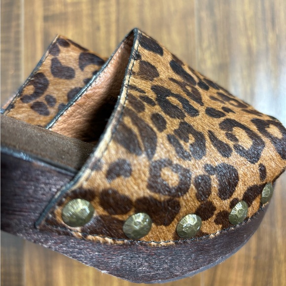 Jeffrey Campbell leather wooden platforms size 8.5 - Picture 6 of 7